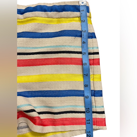 J CREW Striped Multicolor Women's Cotton Blend Shorts Size 4 - Picture 5 of 11